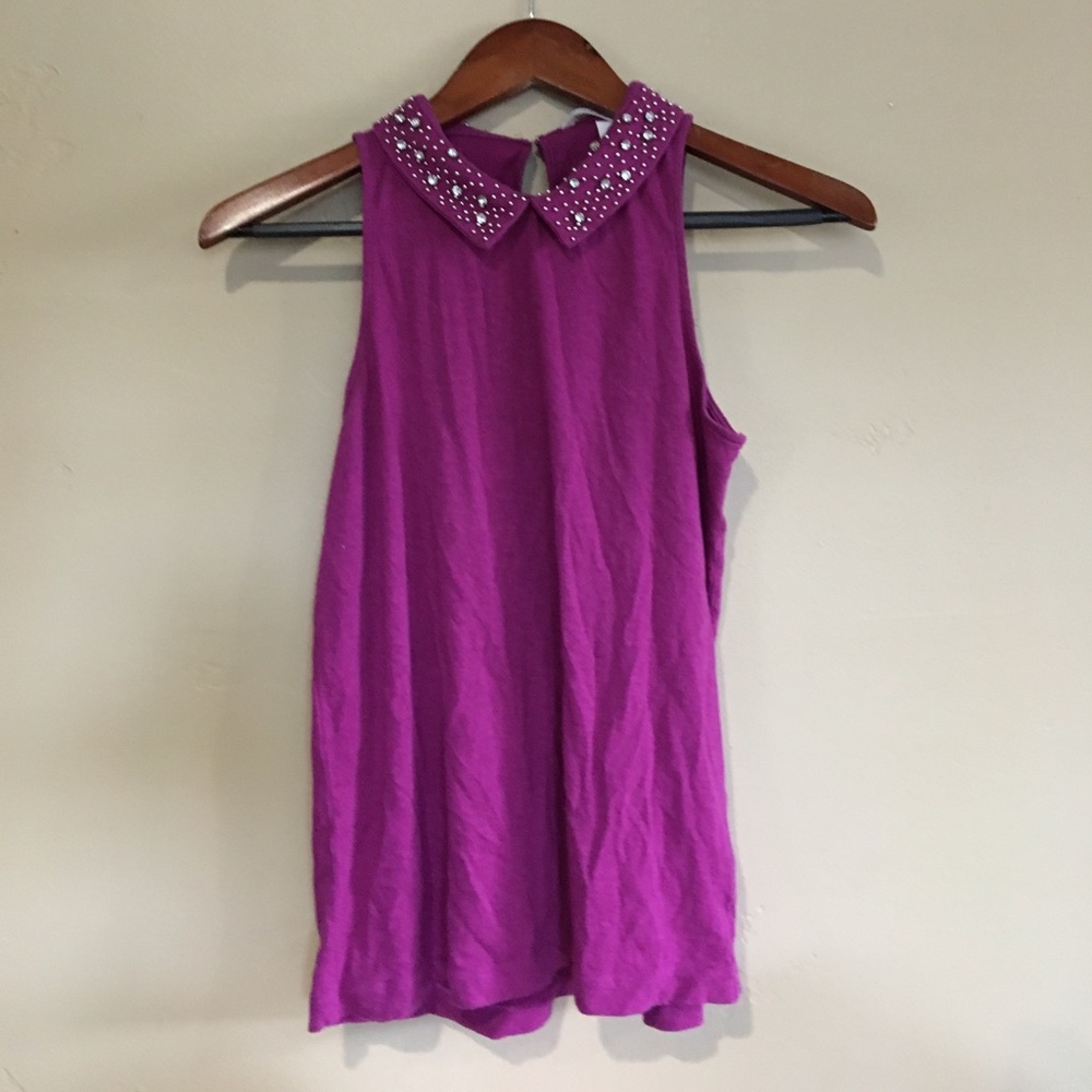 Victoria Secret Rhinestone collared tank